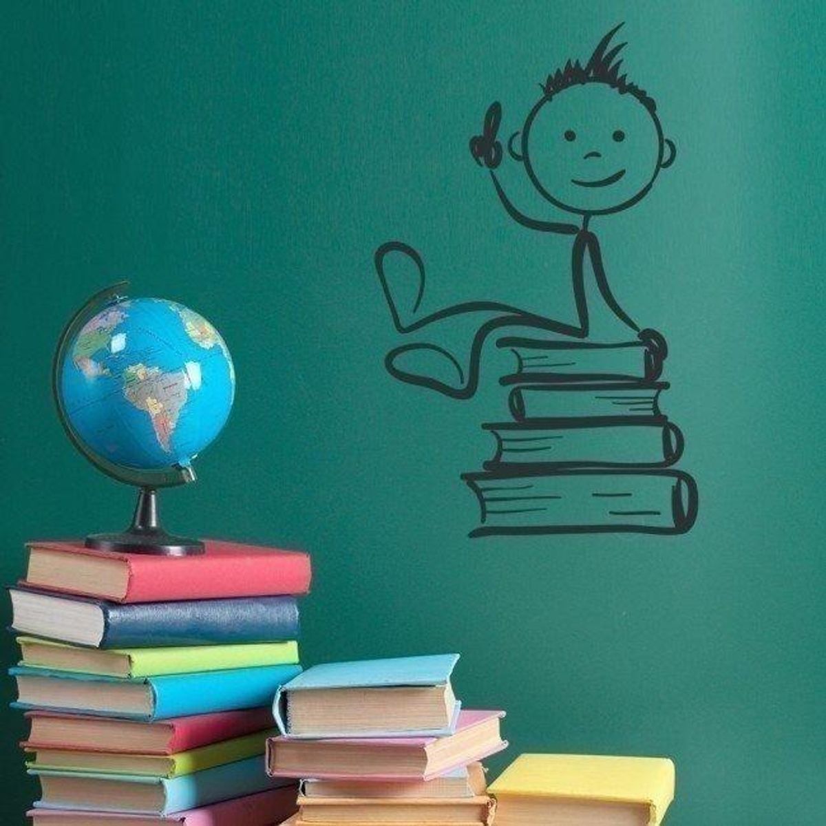 GENERICO - Decomural Child On Books School Classroom WS-18943
