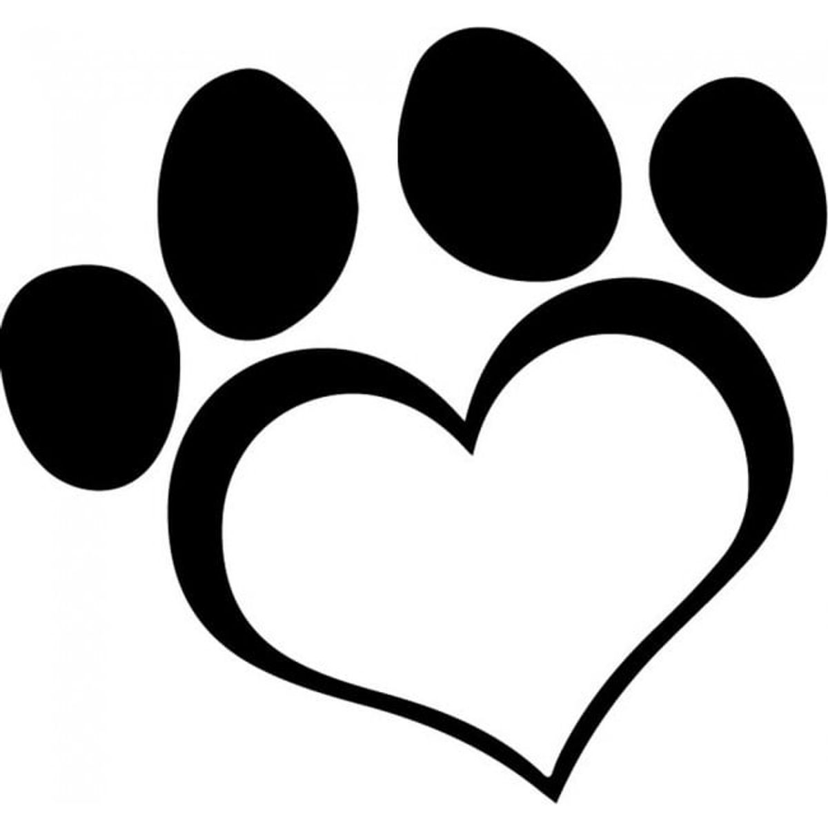 GENERICO - Decomural Paw Print Heart WS-32607