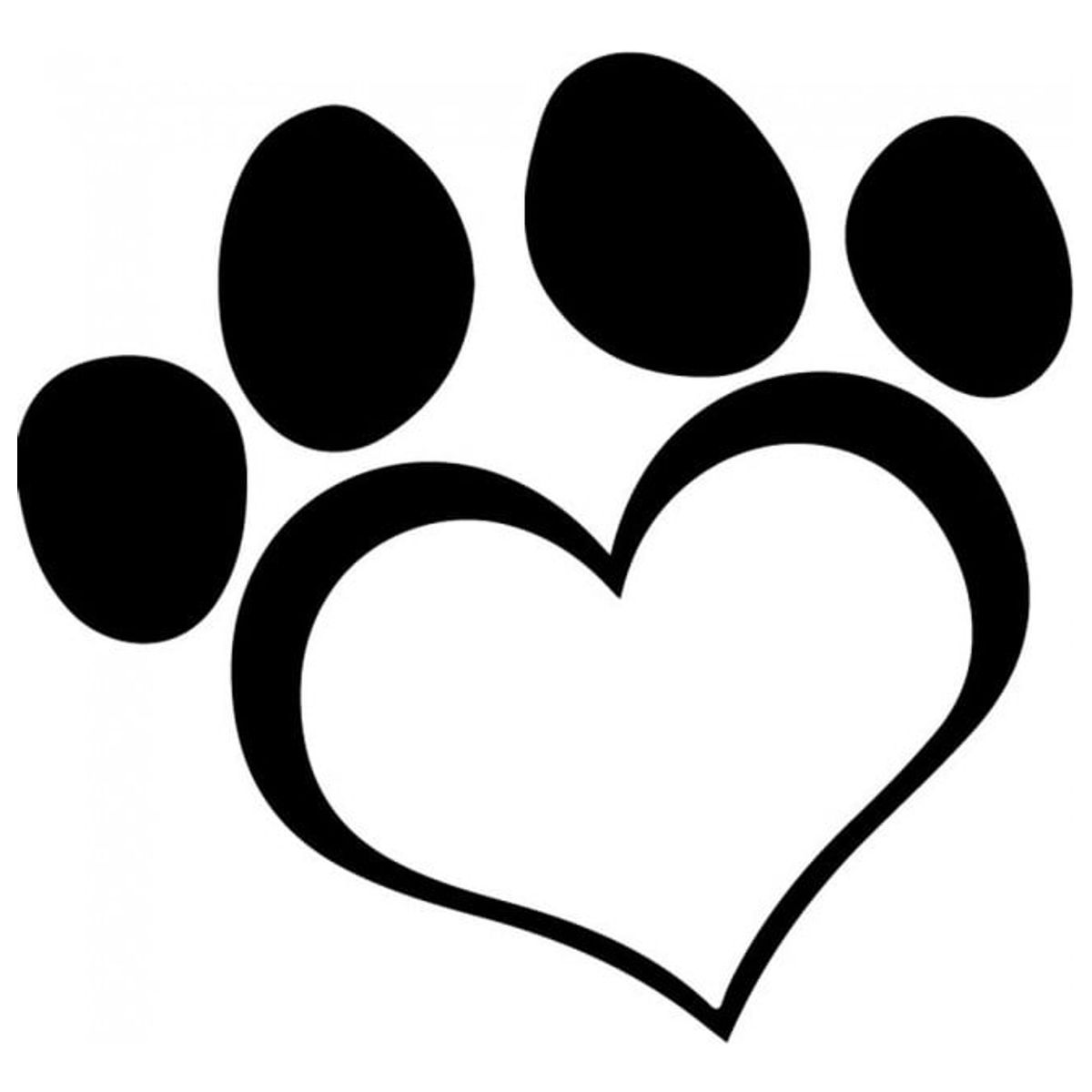 GENERICO - Decomural Paw Print Heart WS-32607