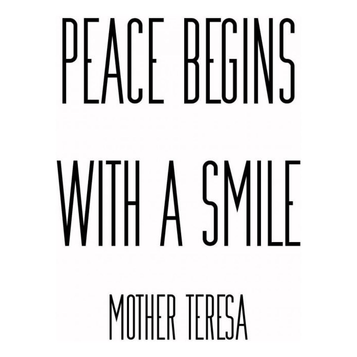 GENERICO - Decomural Peace Begins Mother Teresa WS-44103