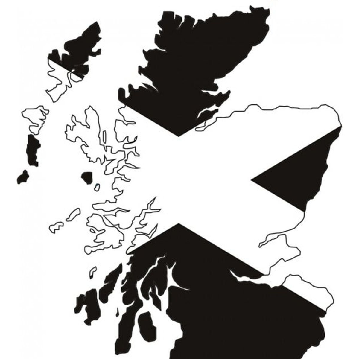 GENERICO - Decomural Scotland Map Scottish Flag WS-18952