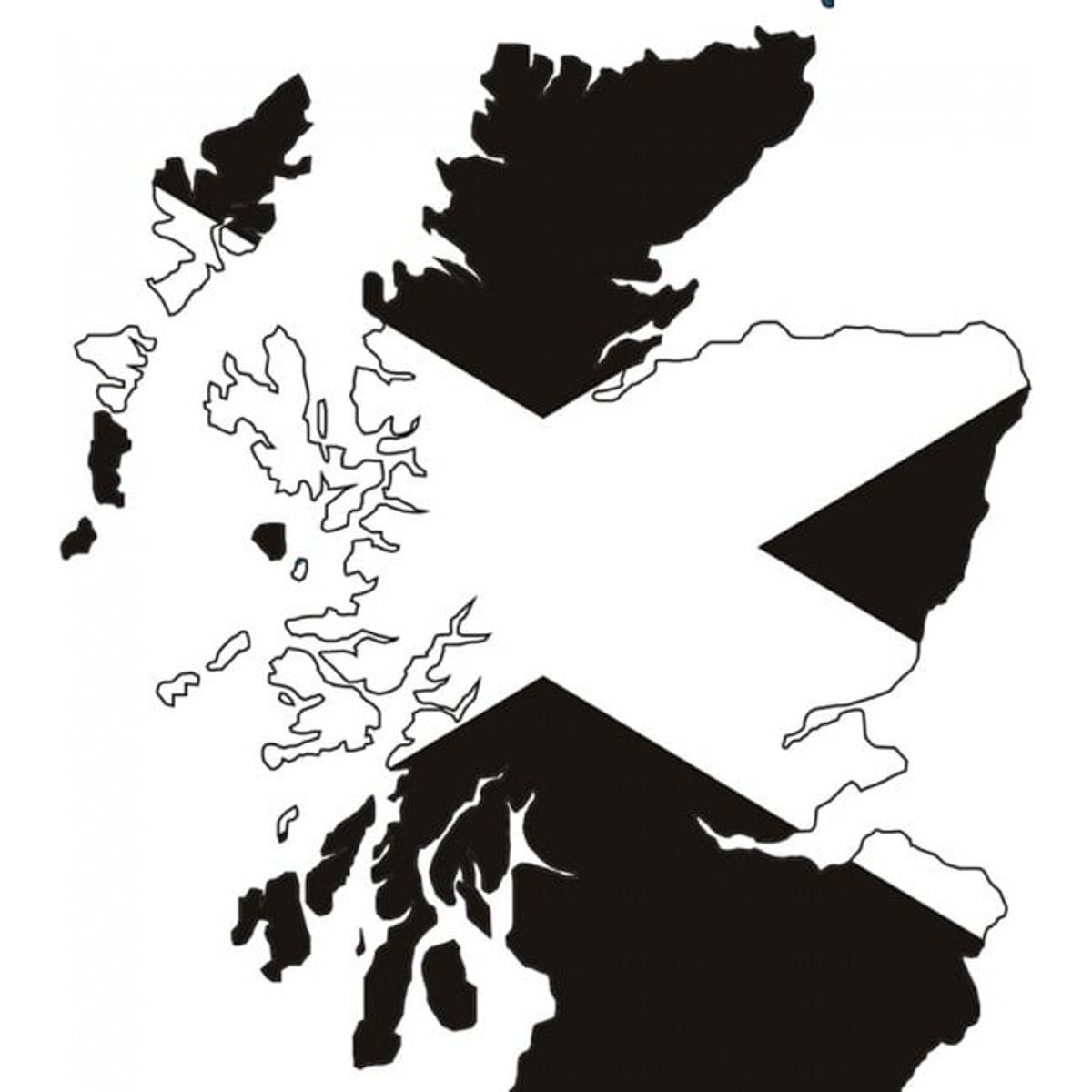 GENERICO - Decomural Scotland Map Scottish Flag WS-18952