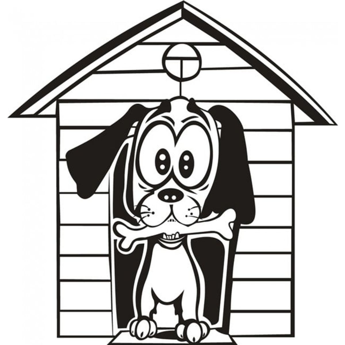 GENERICO - Decomural Dog In Doghouse Funny Pets WS-18956