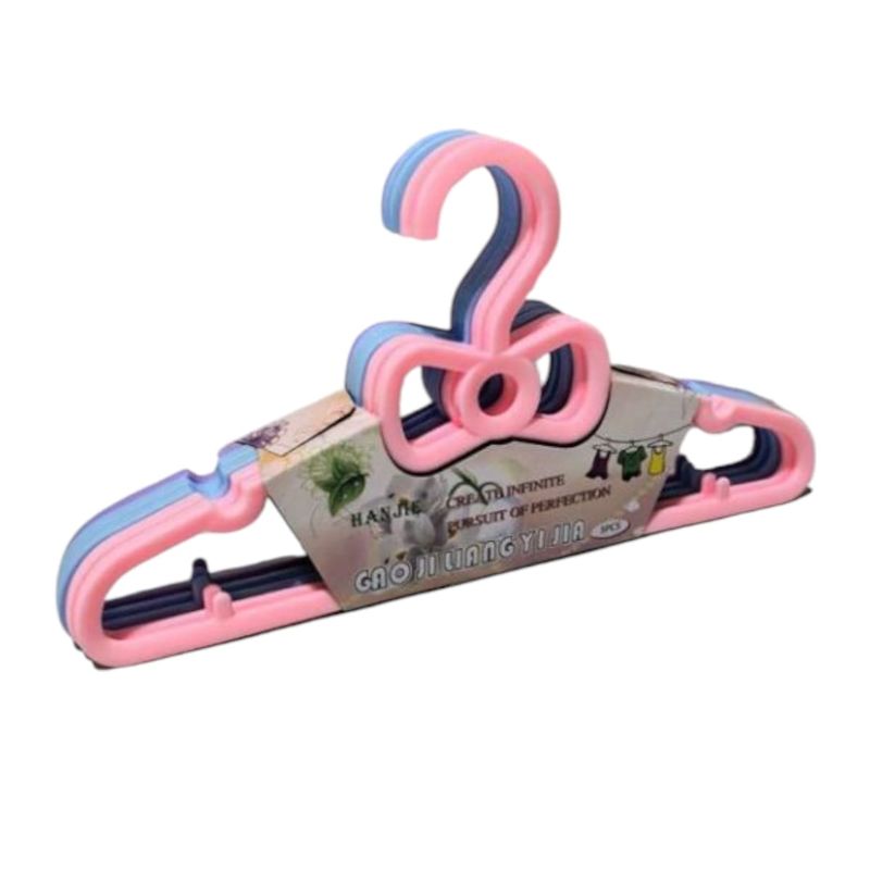 GENERICO - Pack 5 Colgadores de Plastico para Ropa de Niño 28cm Gms