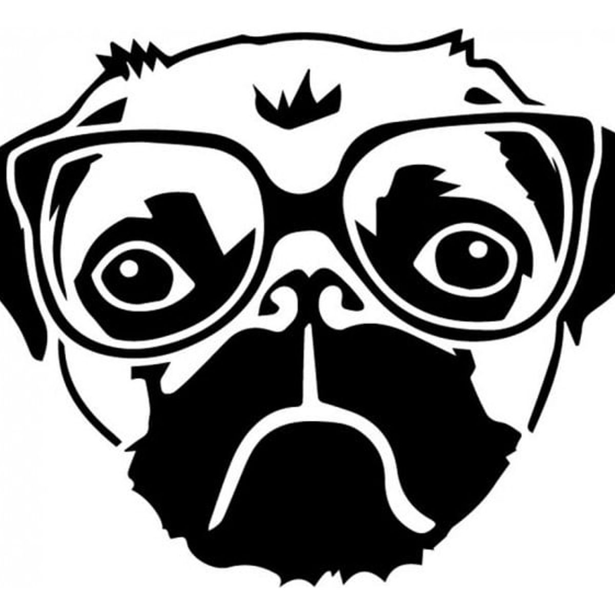 GENERICO - Decomural Funny Pug Dog Glasses WS-32625