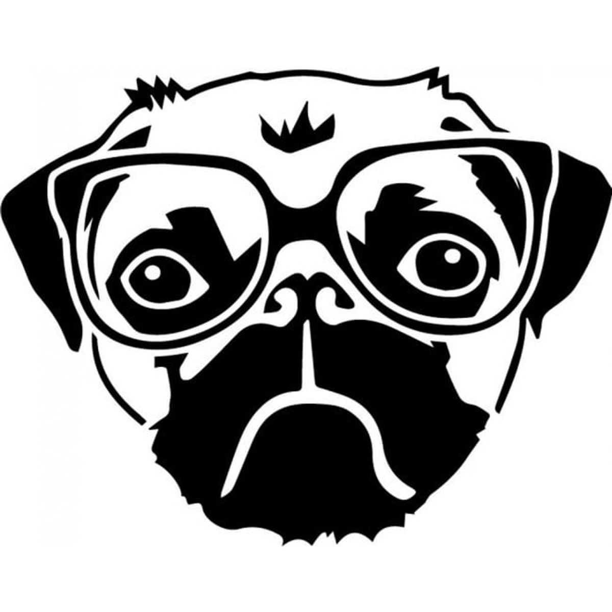 GENERICO - Decomural Funny Pug Dog Glasses WS-32625