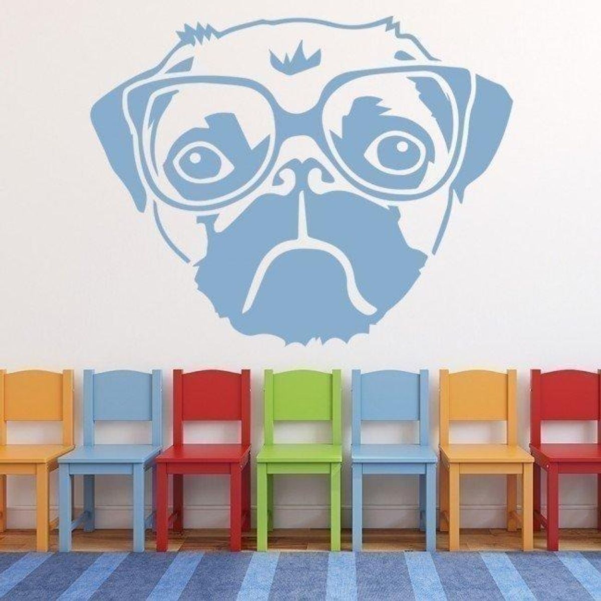 GENERICO - Decomural Funny Pug Dog Glasses WS-32625