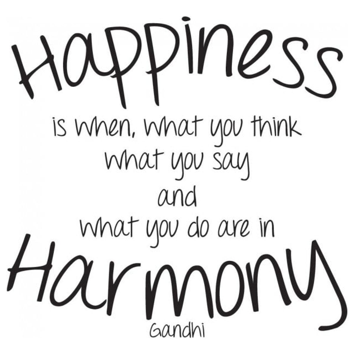 GENERICO - Decomural Happiness And Harmony Ghandi WS-44115