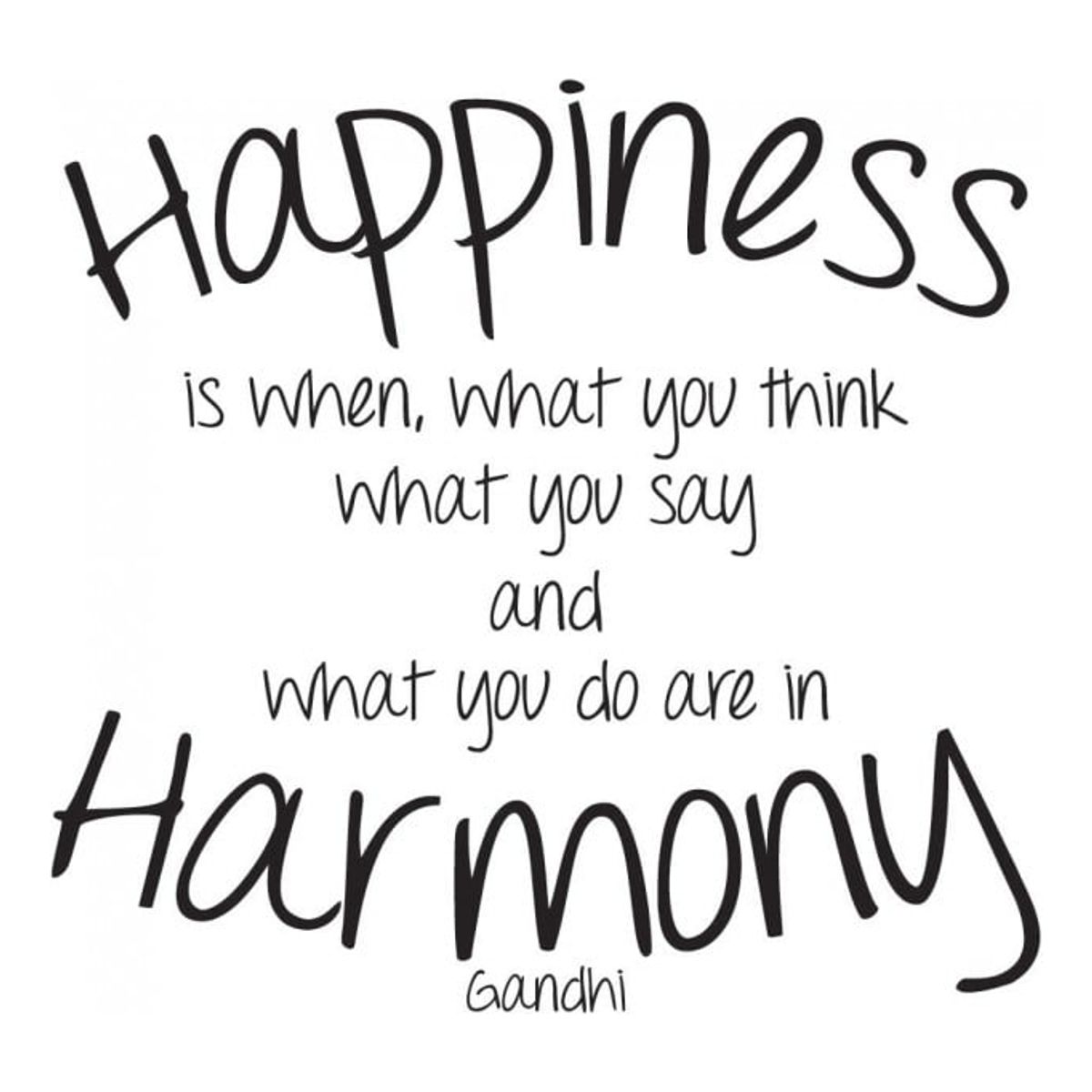 GENERICO - Decomural Happiness And Harmony Ghandi WS-44115