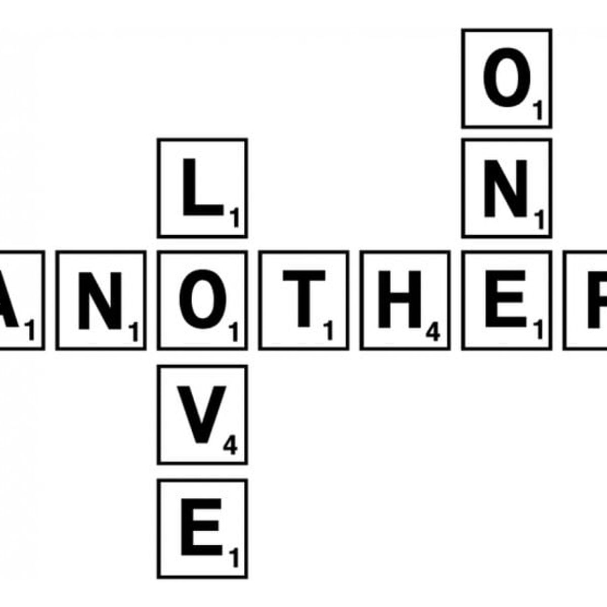 GENERICO - Decomural Love One Another Scrabble Tile WS-34255