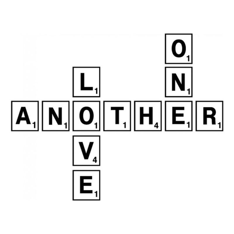 GENERICO - Decomural Love One Another Scrabble Tile WS-34255