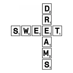 GENERICO - Decomural Sweet Dreams Scrabble Tile WS-34257