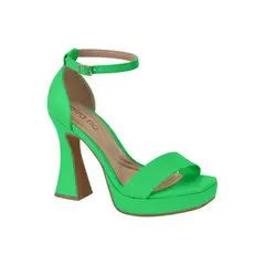BEIRA RIO - Sandalia Taco Ancho 10cm Mujer Eco Cuero Verde