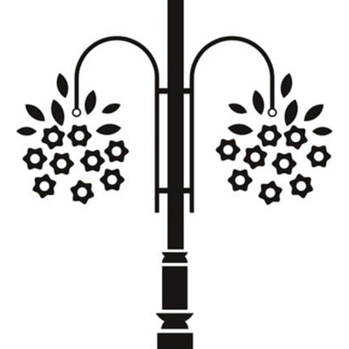 GENERICO - Decomural Lamp Post Flowers WS-18969