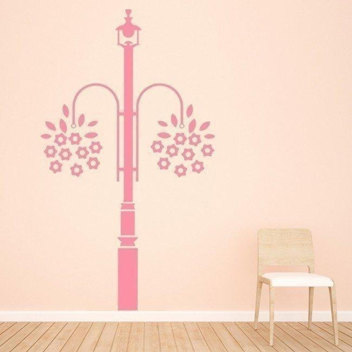 GENERICO - Decomural Lamp Post Flowers WS-18969