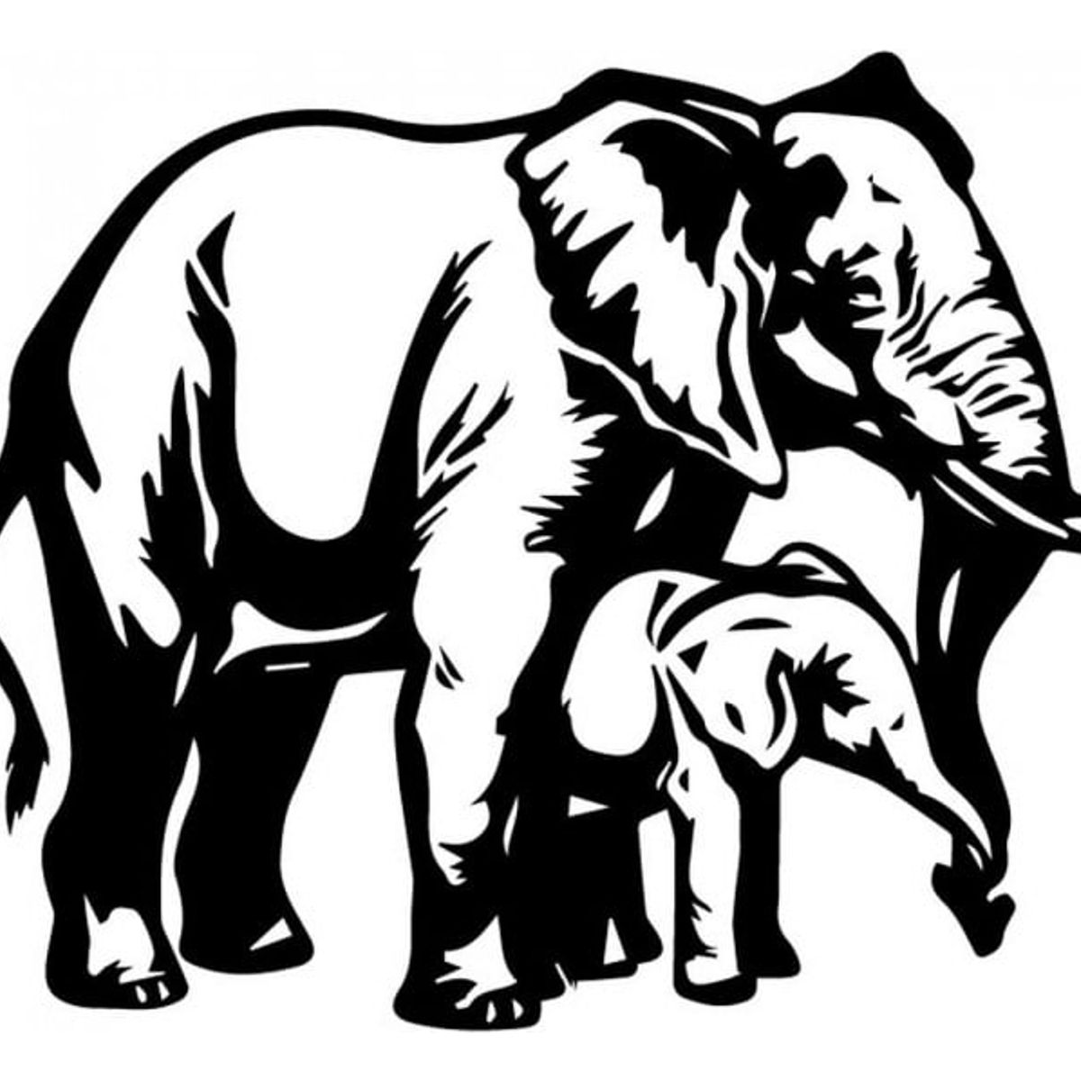 GENERICO - Decomural Elephant Calf Safari Animals WS-32659