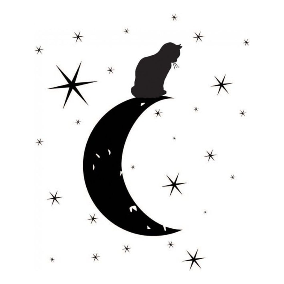 GENERICO - Decomural Cat Moon & Stars WS-44120