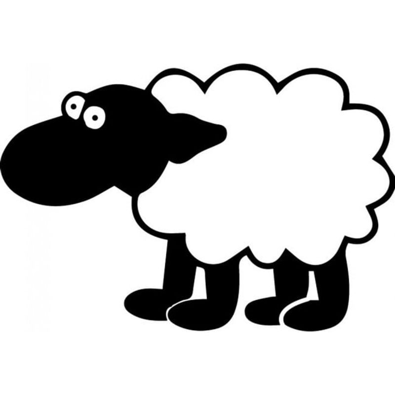 GENERICO - Decomural Funny Sheep Farm Animals WS-32683