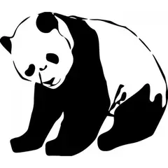 GENERICO - Decomural Sitting Panda Animals Bears WS-32714