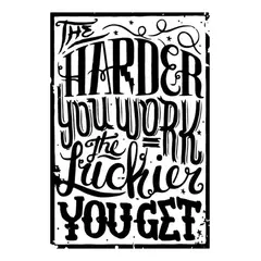 GENERICO - Decomural Harder You Work Inspirational WS-34295