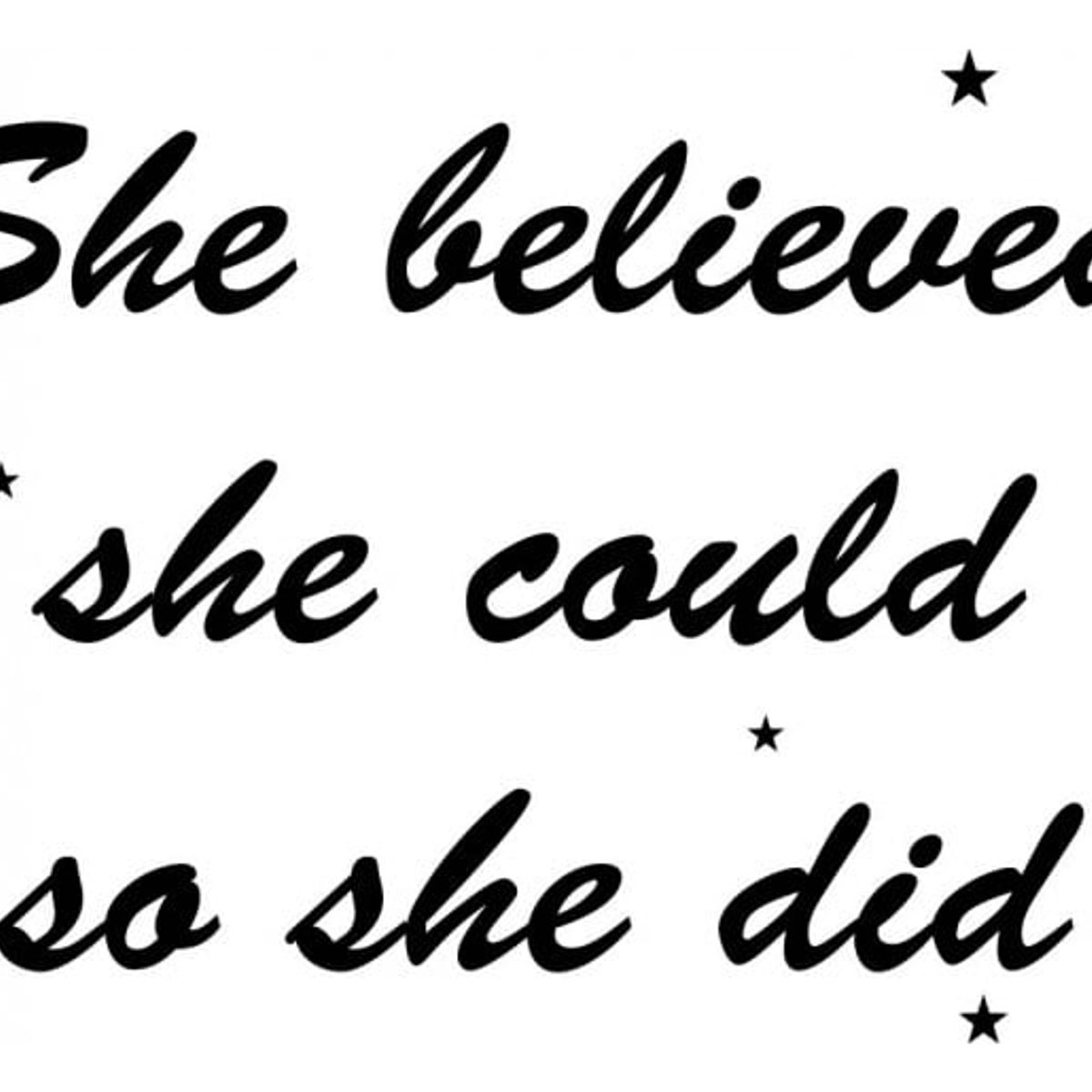 GENERICO - Decomural She Believed She Could Inspirational WS-44136