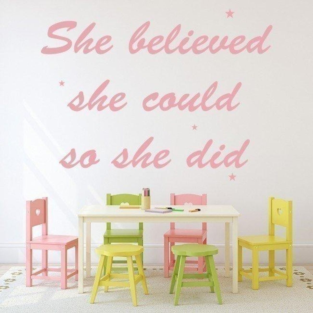 GENERICO - Decomural She Believed She Could Inspirational WS-44136