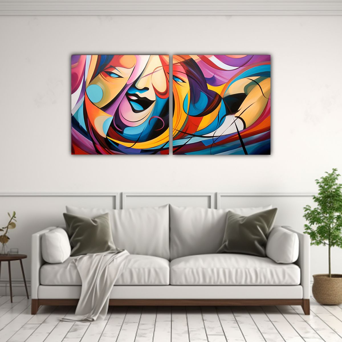 GENERICO - Pinturas De Decoración Con Fusión Abstracta De 120x60 Cm