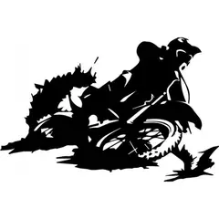 GENERICO - Decomural Motorbike Skid Motocross Rider WS-32753