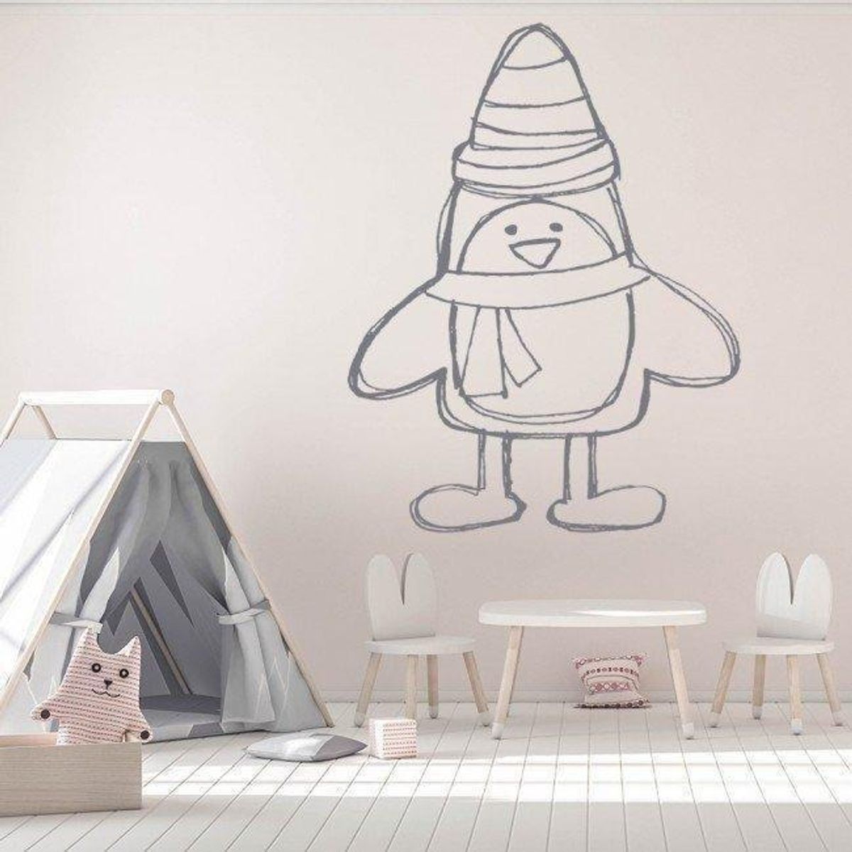 GENERICO - Decomural Festive Penguin Christmas Animals WS-34395