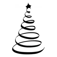 GENERICO - Decomural Spiral Christmas Tree Festive Xmas WS-34402
