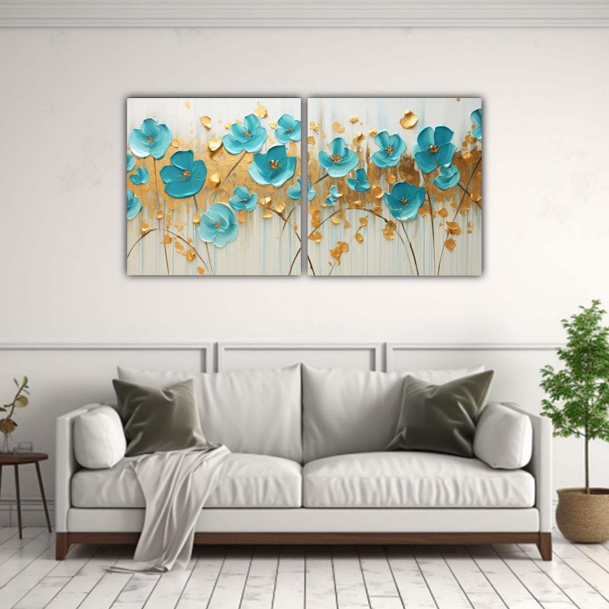 GENERICO - Conjunto 2 Telas En Bastidor Exposición Pintura 120x60 Cm