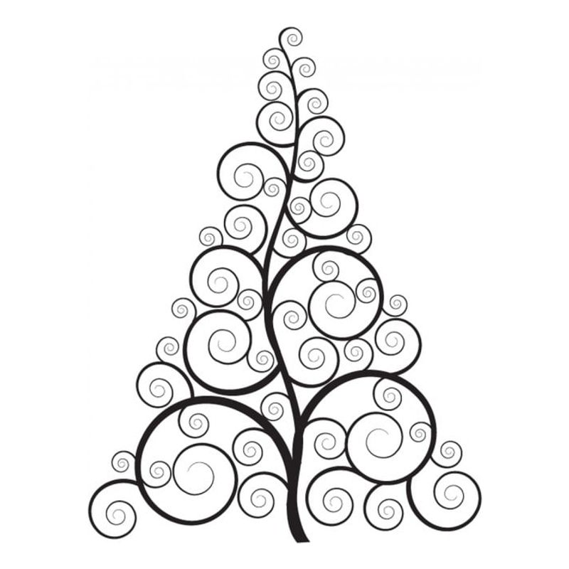 GENERICO - Decomural Swirl Christmas Tree WS-34411