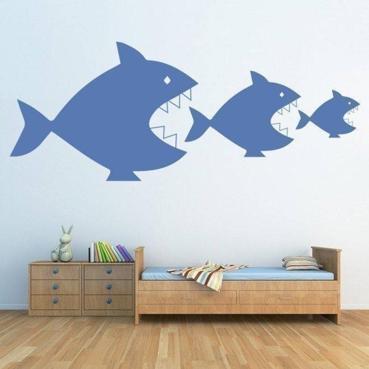 GENERICO - Decomural Fish Eat Fish Bathroom WS-32821