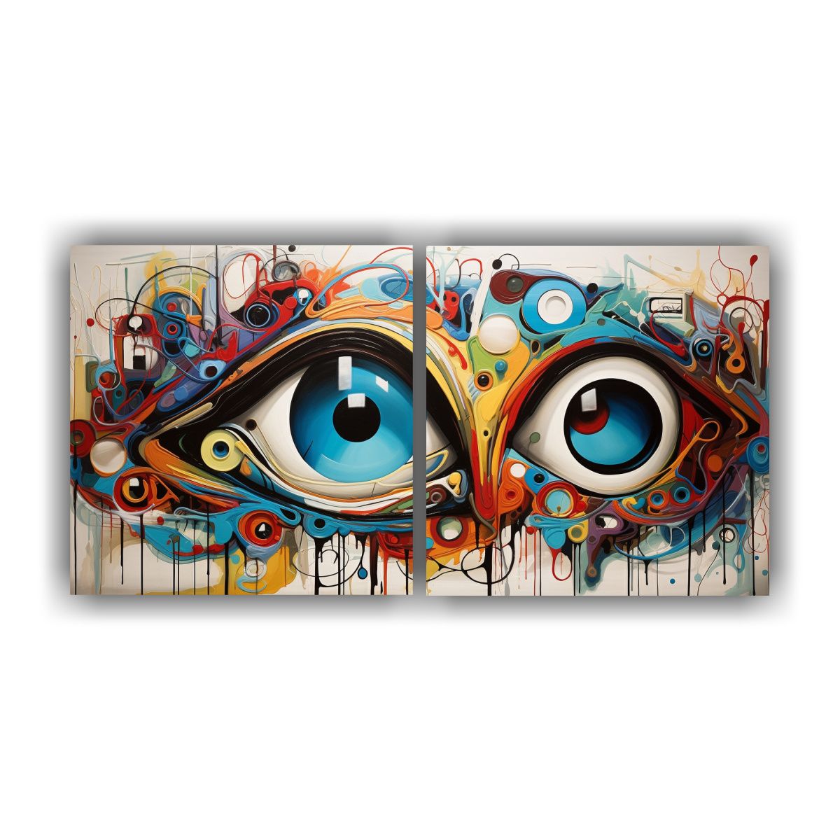 GENERICO - Cuadro Decorativo Abstracto De Líneas Finas Con 120x60 Cm