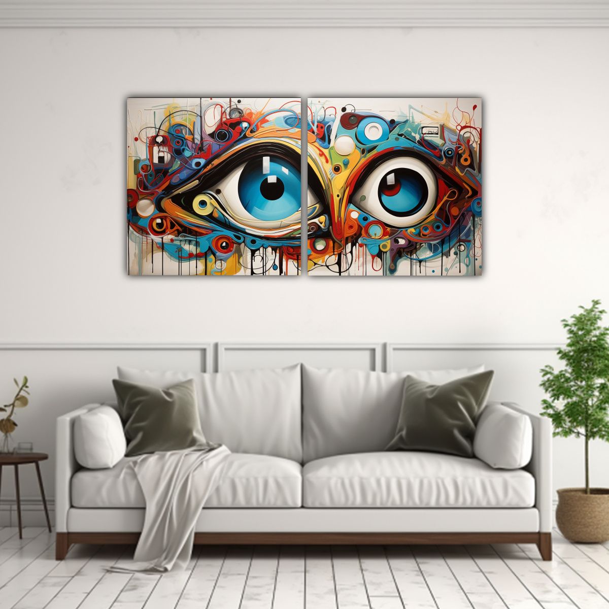 GENERICO - Cuadro Decorativo Abstracto De Líneas Finas Con 120x60 Cm