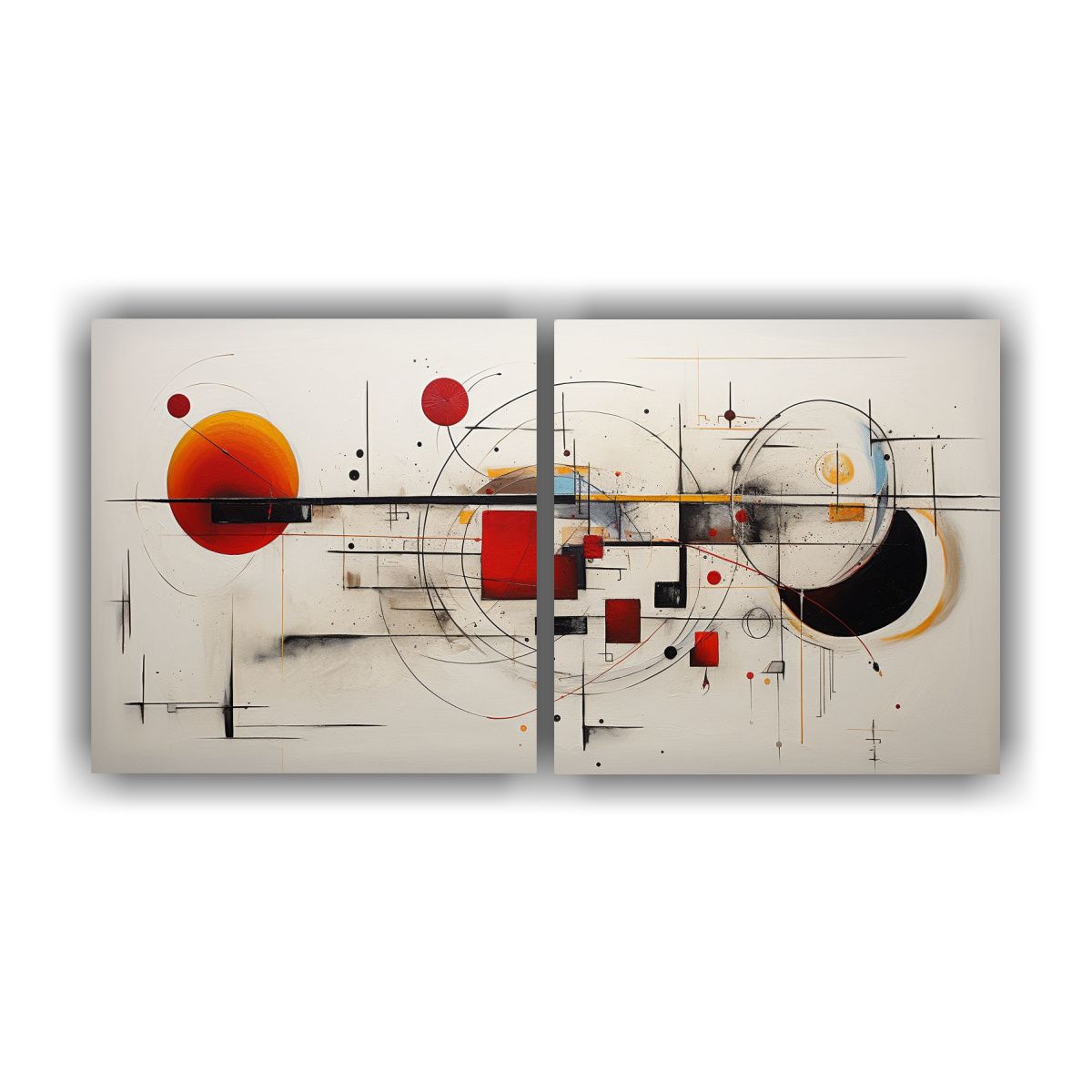 GENERICO - Cuadros Abstractos Modernos Para Decoración De 140x70 Cm