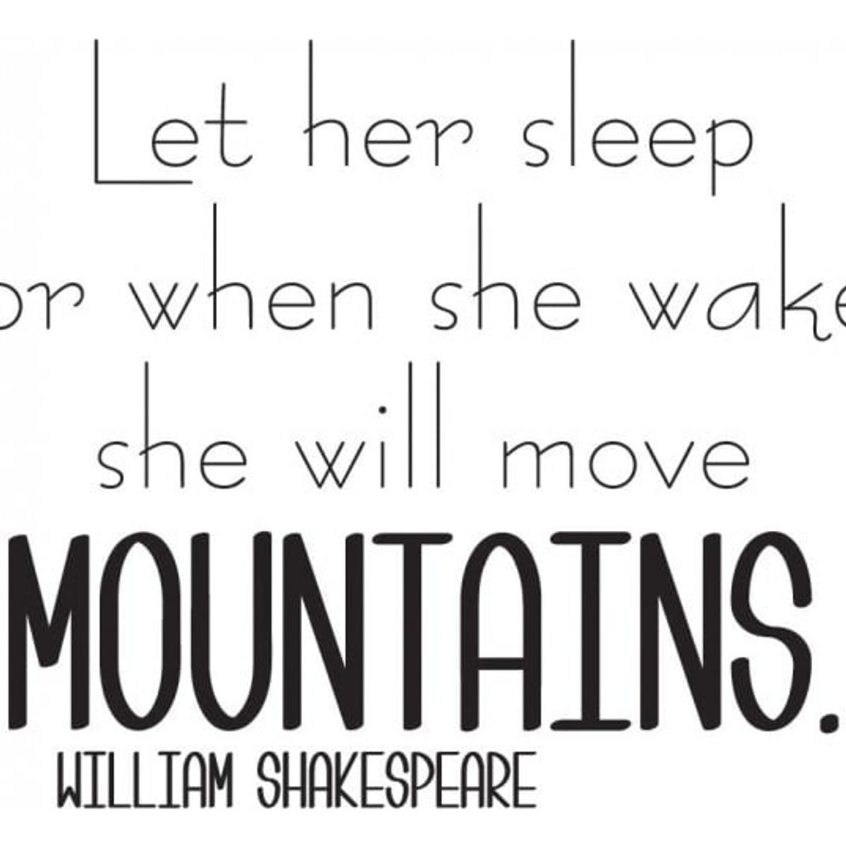 GENERICO - Decomural Let Her Sleep Shakespeare WS-44201