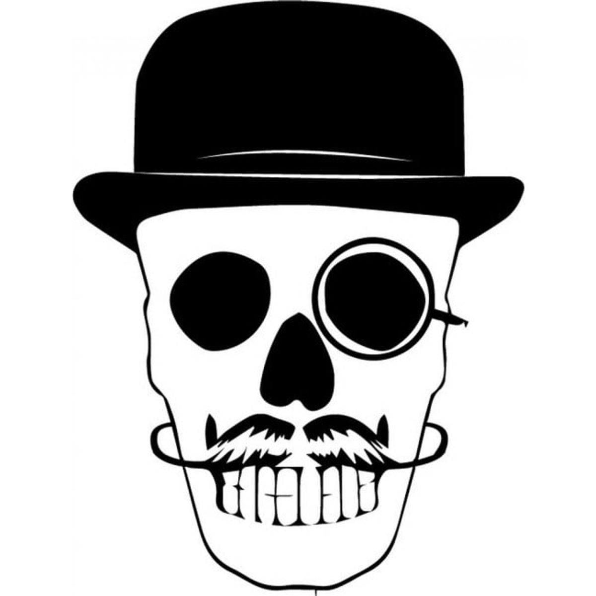 GENERICO - Decomural Skull & Hat Halloween WS-32829