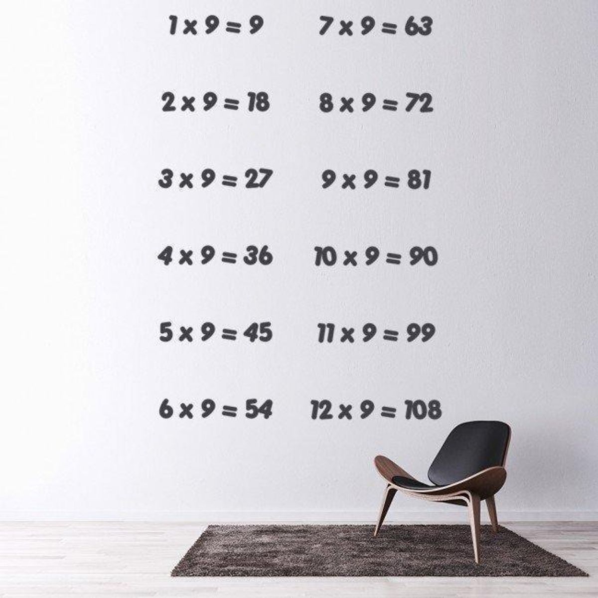 GENERICO - Decomural 9 Times Table Math WS-34441