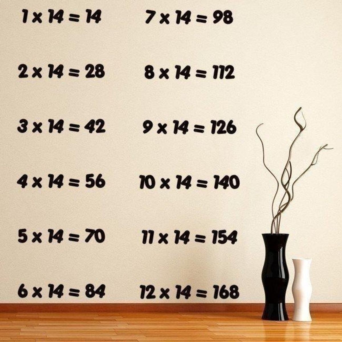 GENERICO - Decomural 14 Times Table Math WS-34446