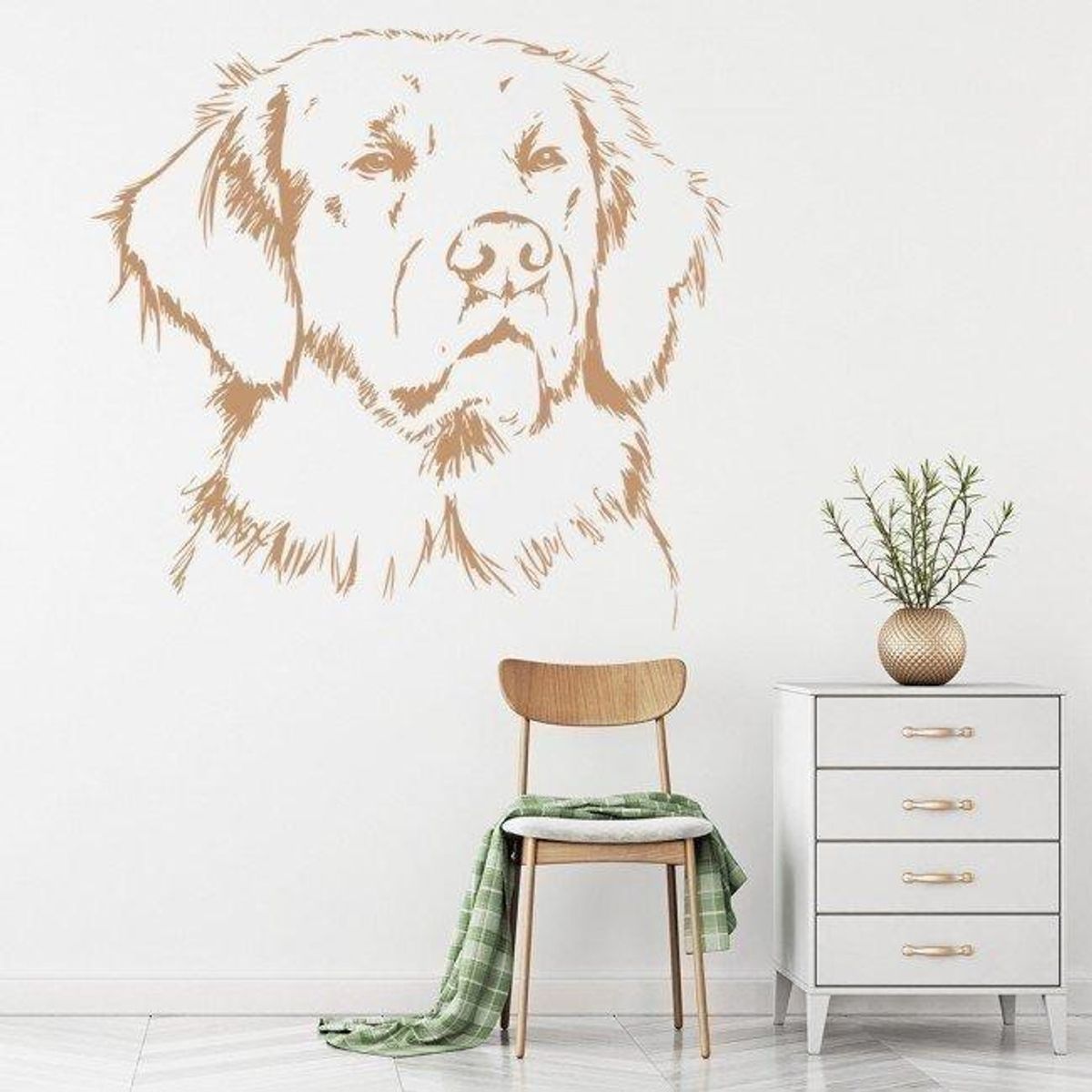 GENERICO - Decomural Golden Retriever Dog WS-32852