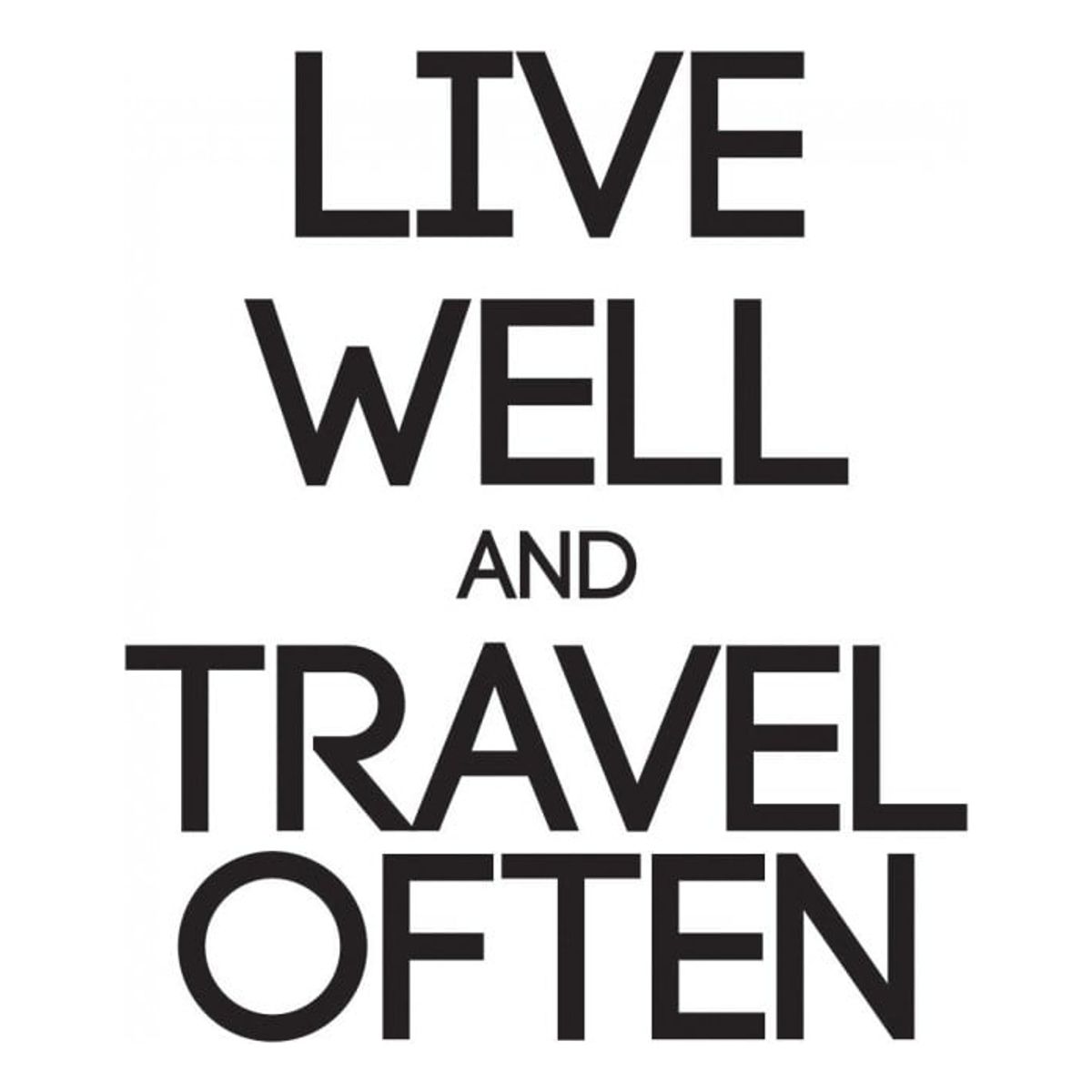 GENERICO - Decomural Live Well Travel Often Inspirational WS-44205