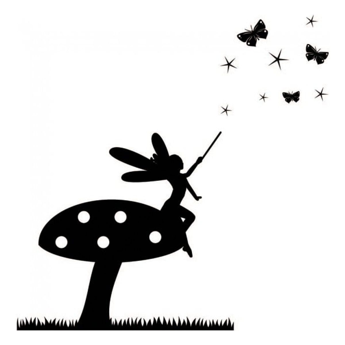GENERICO - Decomural Toadstool Fairy Butterfly Stars WS-44218