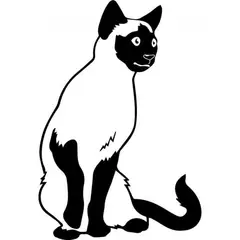 GENERICO - Decomural Siamese Cat Pets Vets WS-32891