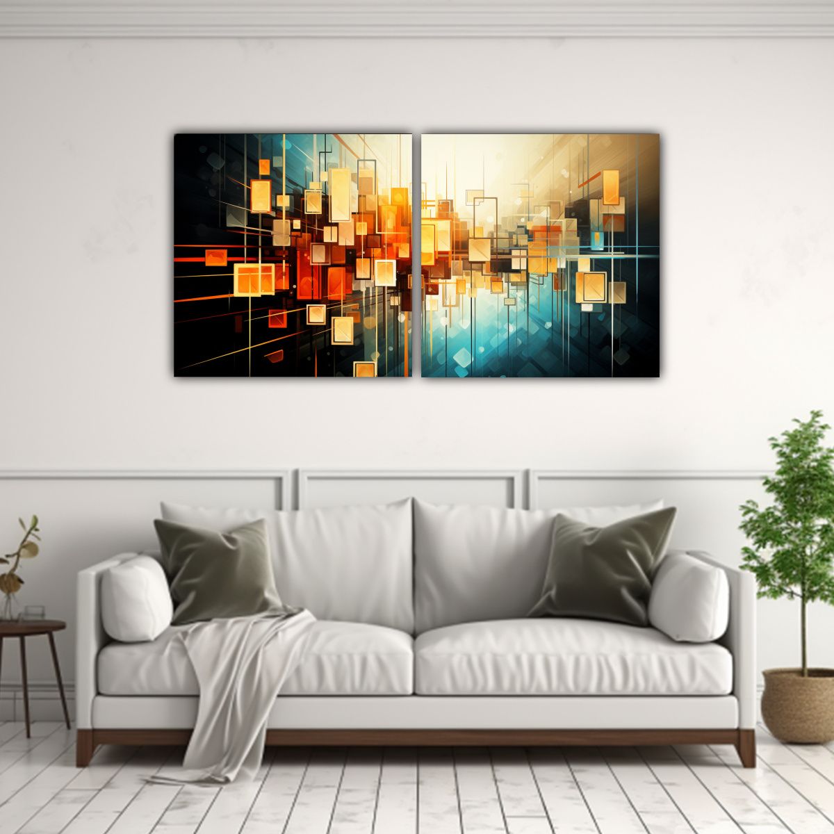 GENERICO - Cuadros Inspiradores Perspectiva Abstracta Con 120x60 Cm