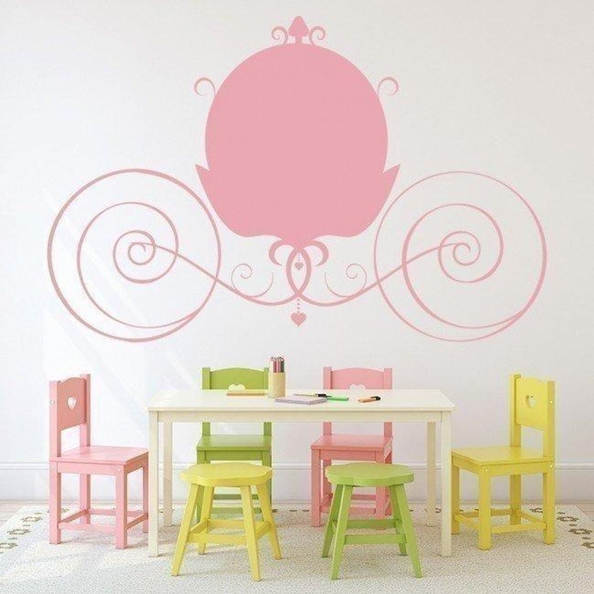 GENERICO - Decomural Princess Carriage Fairytale Cinderella WS-44225