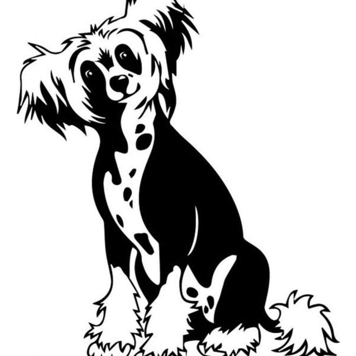 GENERICO - Decomural Chinese Crested Dog Pet Animals WS-32892