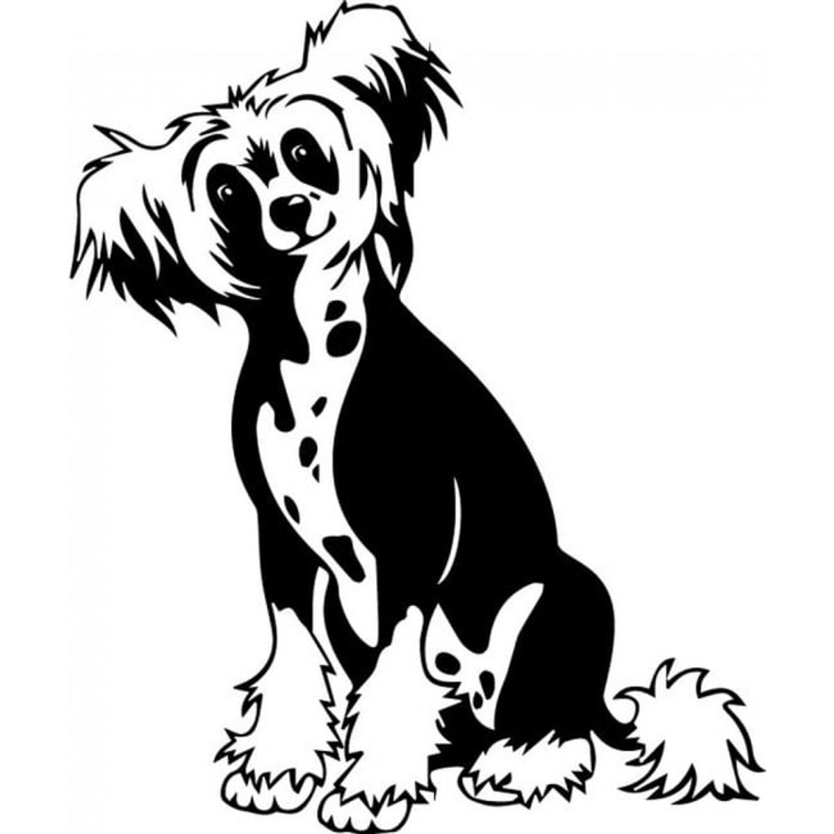 GENERICO - Decomural Chinese Crested Dog Pet Animals WS-32892