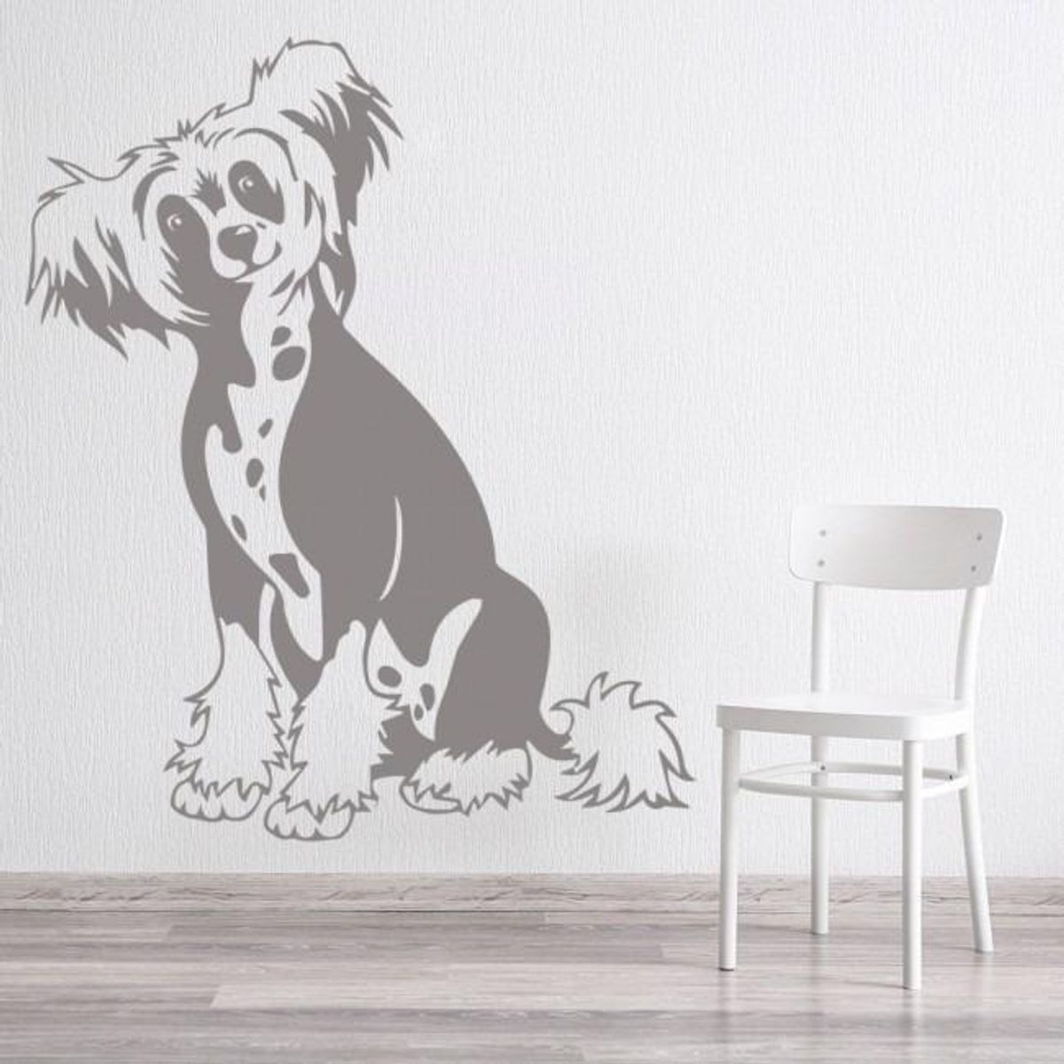 GENERICO - Decomural Chinese Crested Dog Pet Animals WS-32892