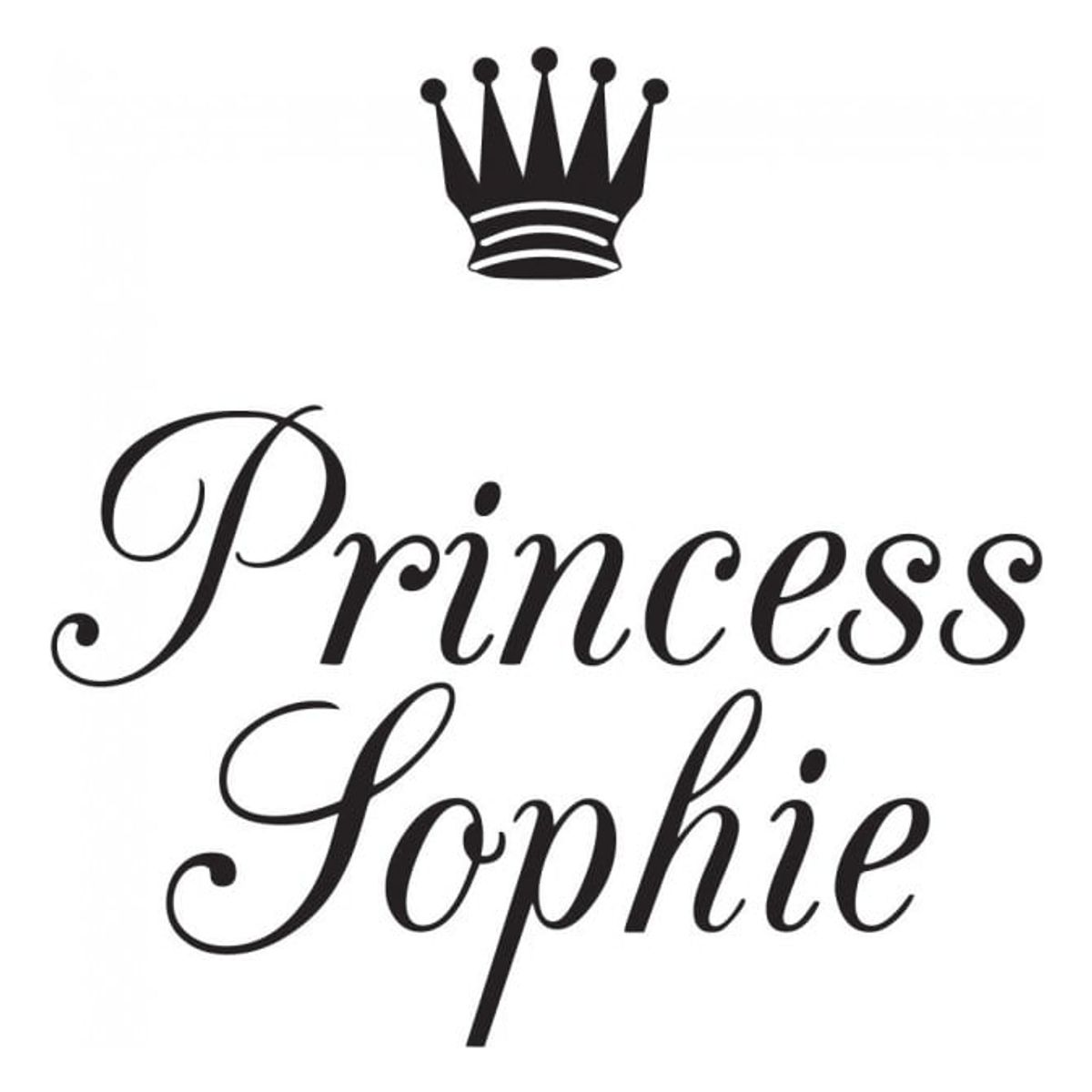GENERICO - Decomural Personalised Name Princess Crown WS-44235